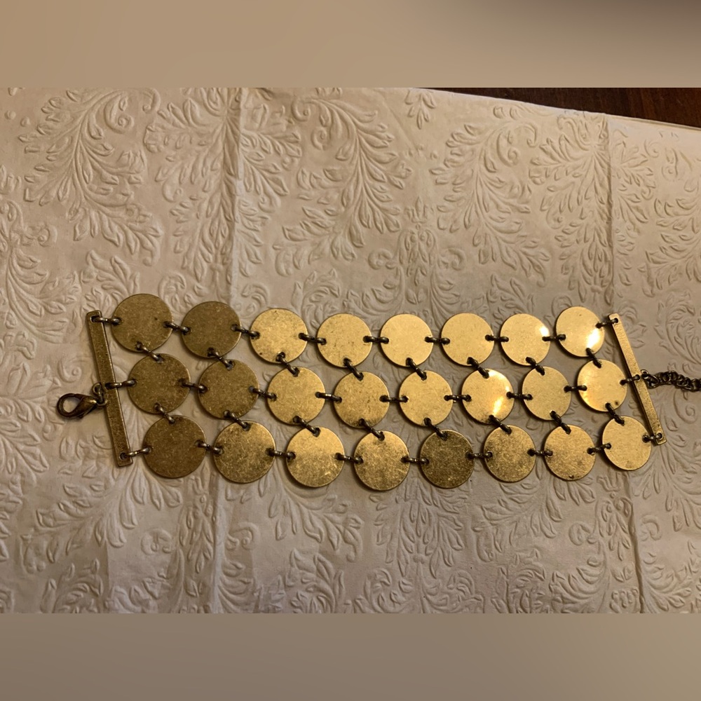 Gold statement bracelet